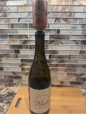Custom Made Wine Stopper Splata Pecan Wood NWT